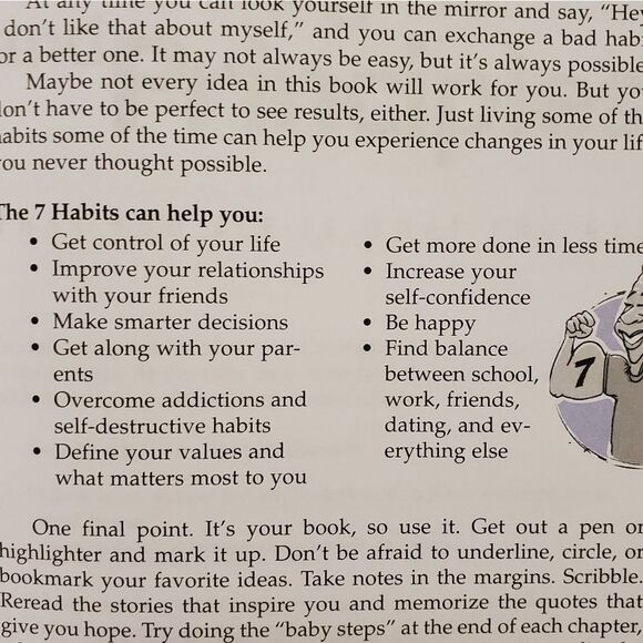 🩵NWOT The 7 Habits of Highly Effective Teens Paperback Book - Picture 5 of 8